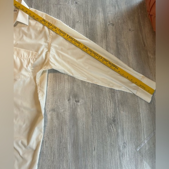 HemraJani Custom Tailored Hong Kong Shirt White Cream Size Neck 15.5” Arm 33/34. - Picture 13 of 13